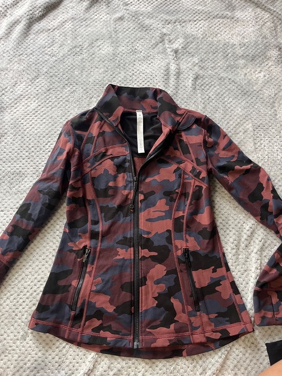 lululemon athletica Tops - lululemon athletica Burgundy and Black Camo define Zip Jacket